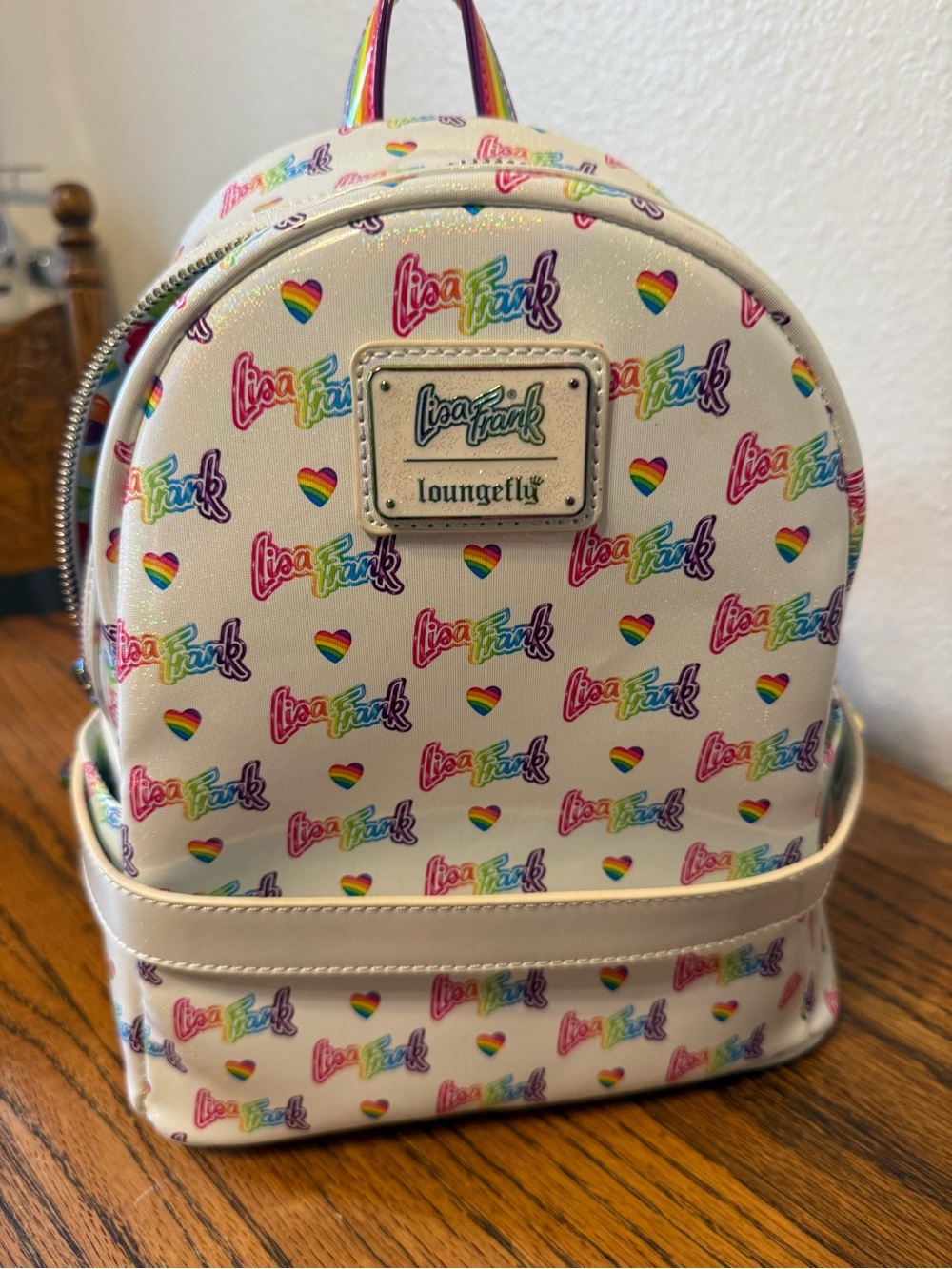 Lisa Frank Loungefly limited edition Rainbow Heart Mini Backpack